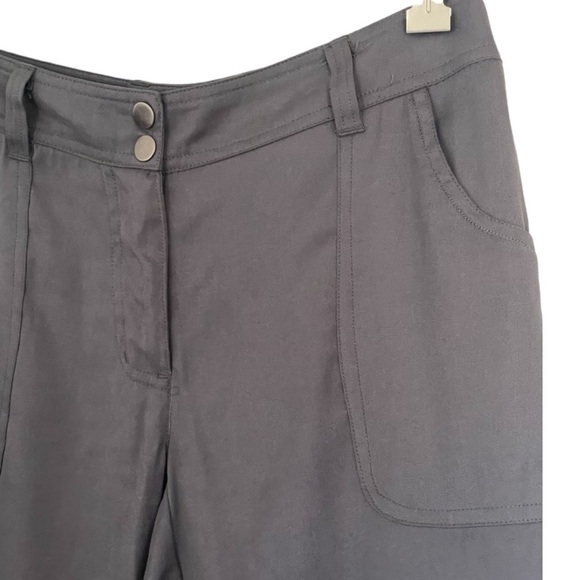 Chico’s Pants Gray Modal Blend wide leg pockets silky Size 2 - Picture 5 of 7